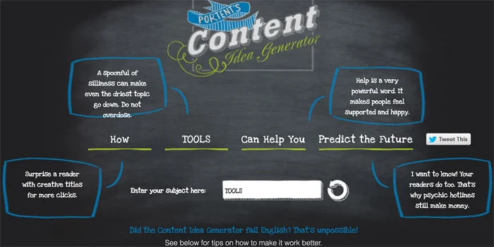 معرفی 10 ابزار آنلاین رایگان که هر تجارت کوچکی به آن ها نیاز دارد 5 Portents Content Title Generator