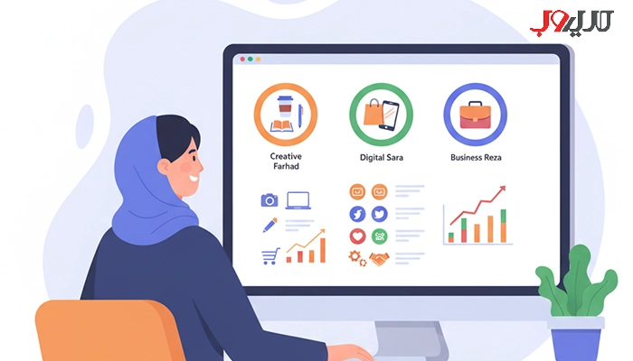 استراتژی بازاریابی محتوایی چیست؟ راهنمای تدوین استراتژی بازاریابی محتوایی 2 تحلیل پرسونای مخاطبان ایرانی به همراه دادهها و نمودارها در یک تصویر وکتور.