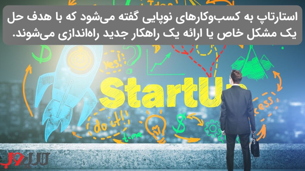 راهنمای جامع راهاندازی استارتاپ در ایران (نقشه راه ۱۴۰۴) 1 عکس نوشته ای درباره اینکه عکس نوشته ای درباره اینکه استارتاپ به کسبوکارهای نوپایی گفته میشود که با هدف حل یک مشکل خاص یا ارائه یک راهکار جدید راهاندازی میشوند.