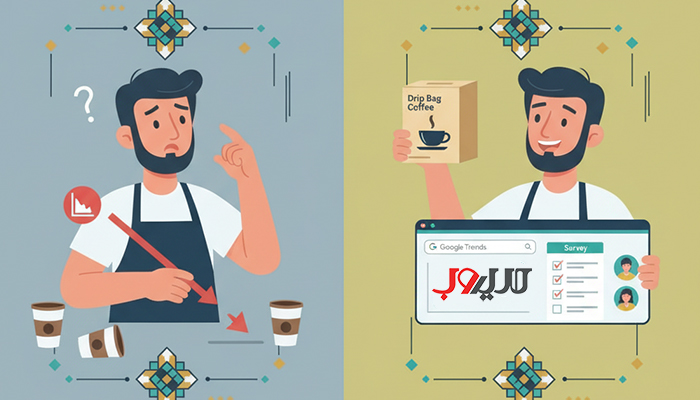 تحقیقات بازار چیست و چه انواعی دارد؟ 3 نمونه عملی تحقیقات بازار: صاحب فروشگاه قهوه با تحلیل دادهها، محصول جدید قهوه دمی ساشهای را برای حل مشکل مشتریان عرضه میکند