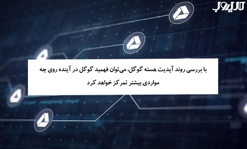 عکس نوشته ای درباره اینکه با بررسی روند آپدیت هسته گوگل، می‌توان فهمید گوگل در آینده روی چه مواردی بیشتر تمرکز خواهد کرد؛ 