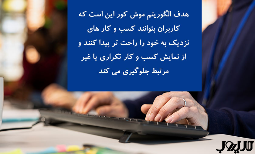 هدف الگوریتم موش کور این است که کاربران بتوانند کسب و کارهای نزدیک به خود را راحت تر پیدا کنند و از نمایش کسب و کار تکراری یا غیر مرتبط جلوگیری می کند
