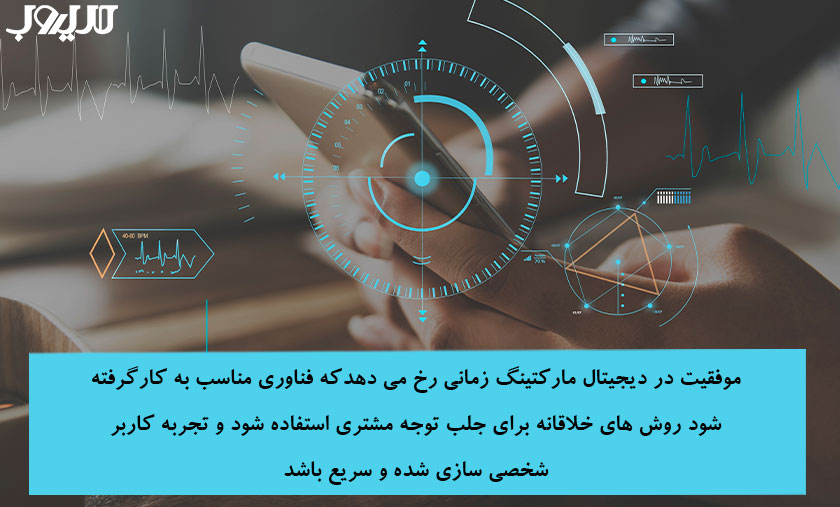 دیجیتال مارکتینگ چیست؟ راهنمای کامل بازاریابی دیجیتال و اجرای آن 9 عکس نوشته ای درباره اینکه موفقیت در دیجیتال مارکتینگ زمانی رخ میدهد که فناوری مناسب به کار گرفته شود، روشهای خلاقانه برای جلب توجه مشتری استفاده شود و تجربه کاربر شخصیسازیشده و سریع باشد.