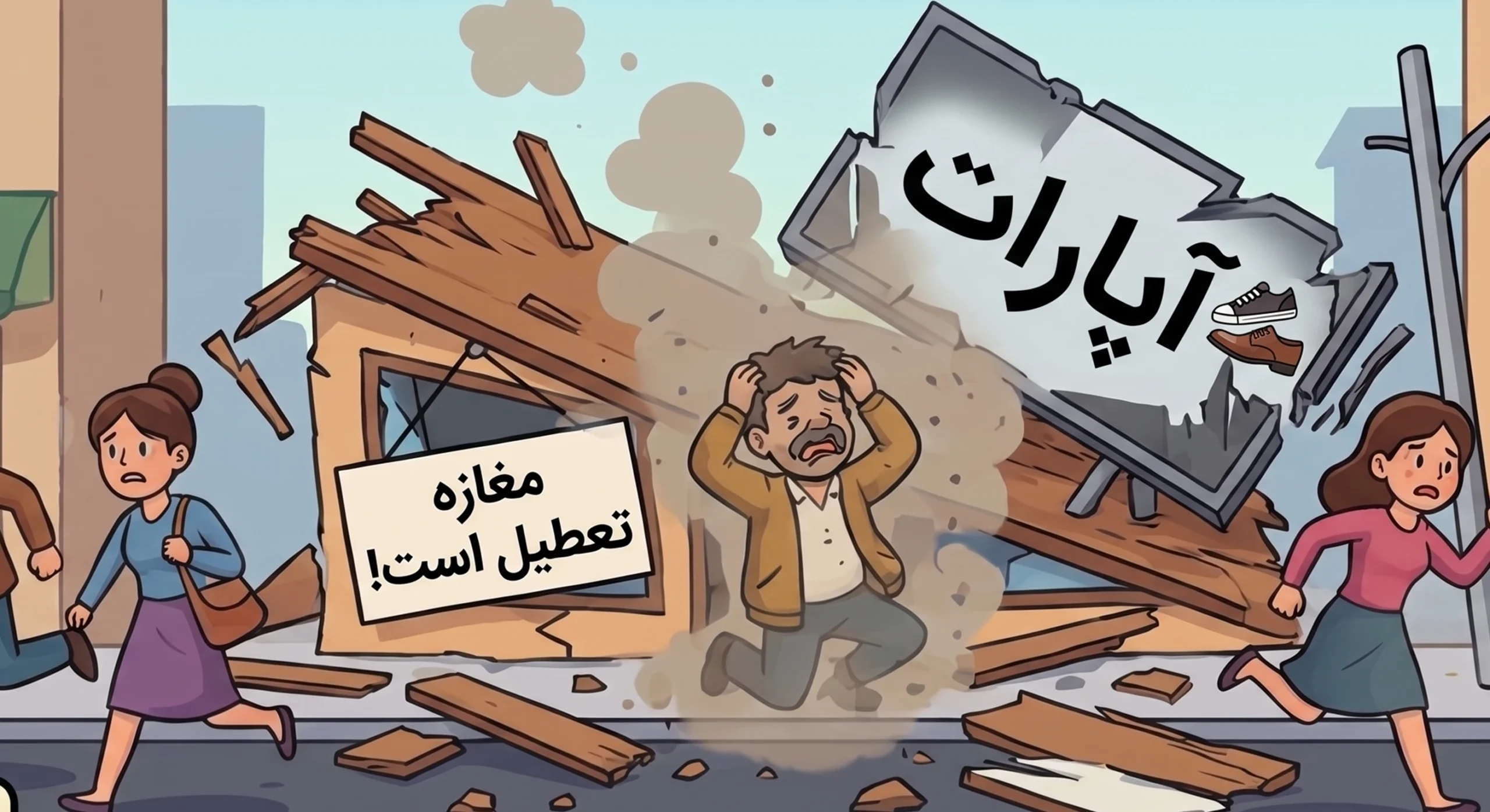 یک تصویر کارتونی و اینفوگرافیک که عواقب فیزیکی سنگین آپلود مستقیم ویدیوهای زیاد روی سرور را به تصویر می‌کشد.
